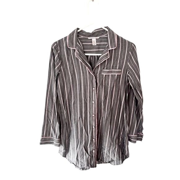 Victoria’s Secret gray, white and pink nightshirt - Picture 1 of 7